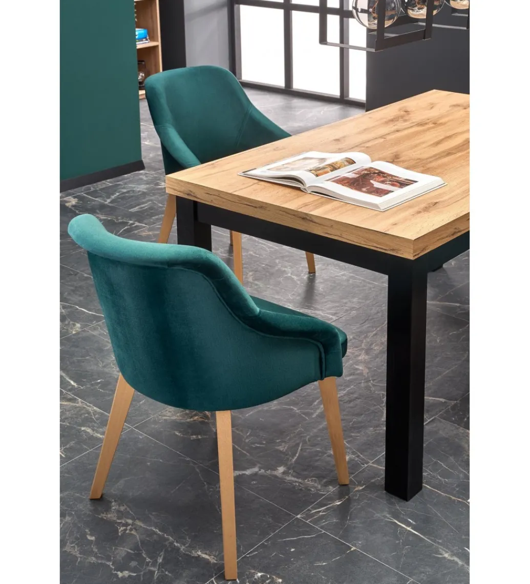 Stół rozkładany TIAGO 140 cm - 220 cm w kolorze dąb craft*Halmar