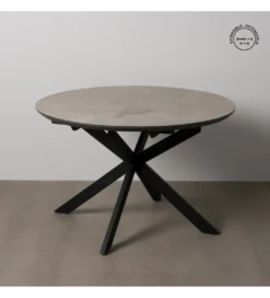 Stół rozkładany TURAMON 120 cm szary czarny*Zona-Design