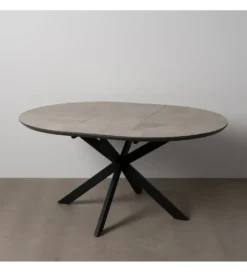 Stół rozkładany TURAMON 120 cm szary czarny*Zona-Design
