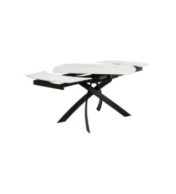 Stół rozkładany TWIST od 120 do 180 cm ceramika w optyce kamienia*KDesign Outlet