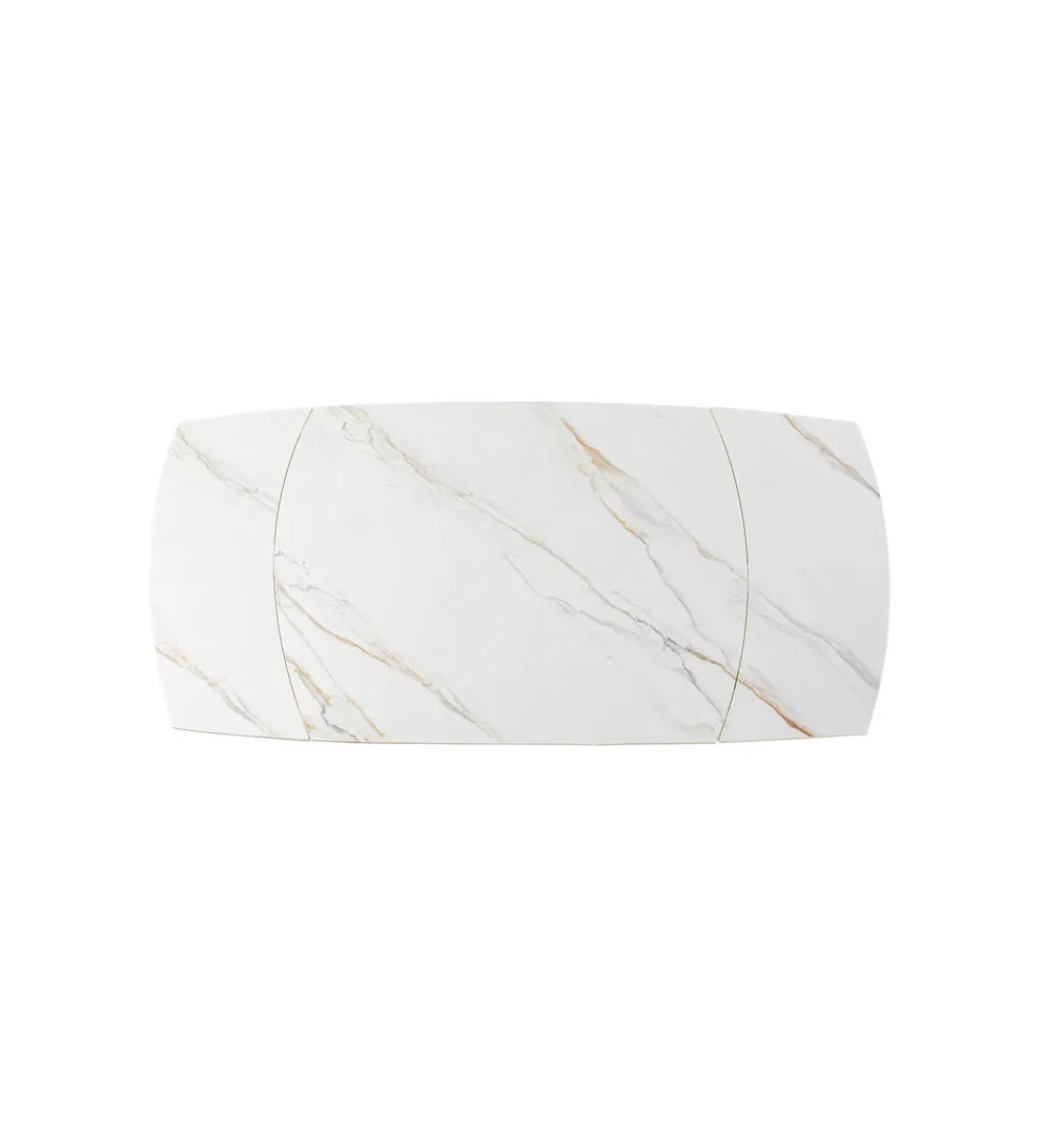 Stół rozkładany TWIST od 120 do 180 cm ceramika w optyce kamienia*KDesign Outlet