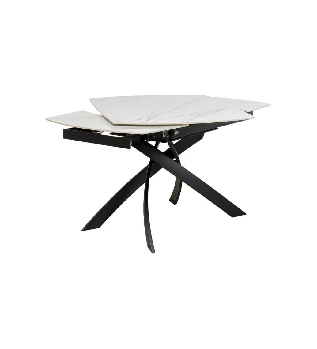Stół rozkładany TWIST od 120 do 180 cm ceramika w optyce kamienia*KDesign Outlet