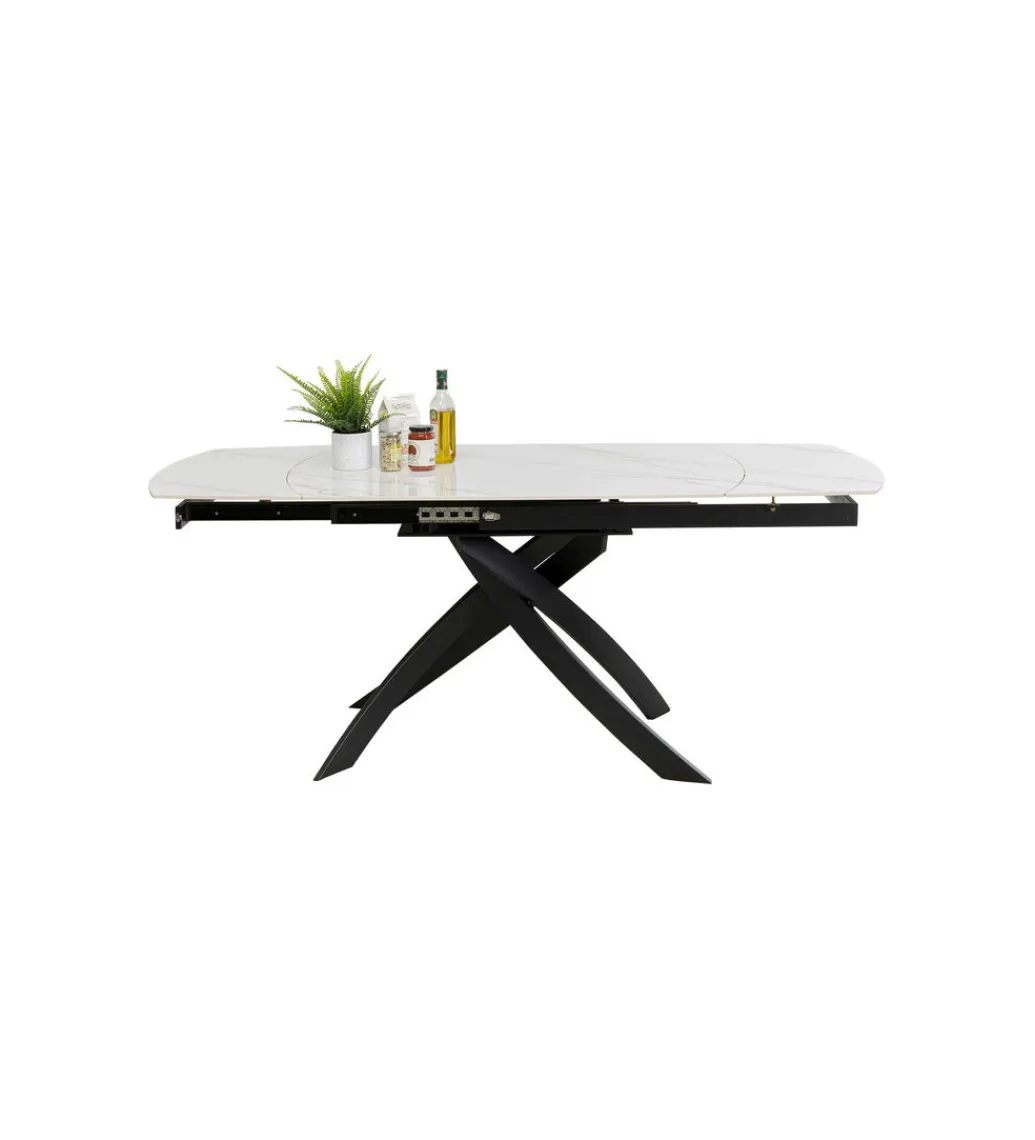 Stół rozkładany TWIST od 120 do 180 cm ceramika w optyce kamienia*KDesign Outlet