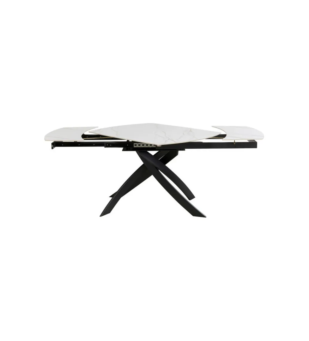 Stół rozkładany TWIST od 120 do 180 cm ceramika w optyce kamienia*KDesign Outlet