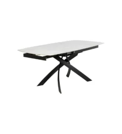 Stół rozkładany TWIST od 120 do 180 cm ceramika w optyce kamienia*KDesign Outlet