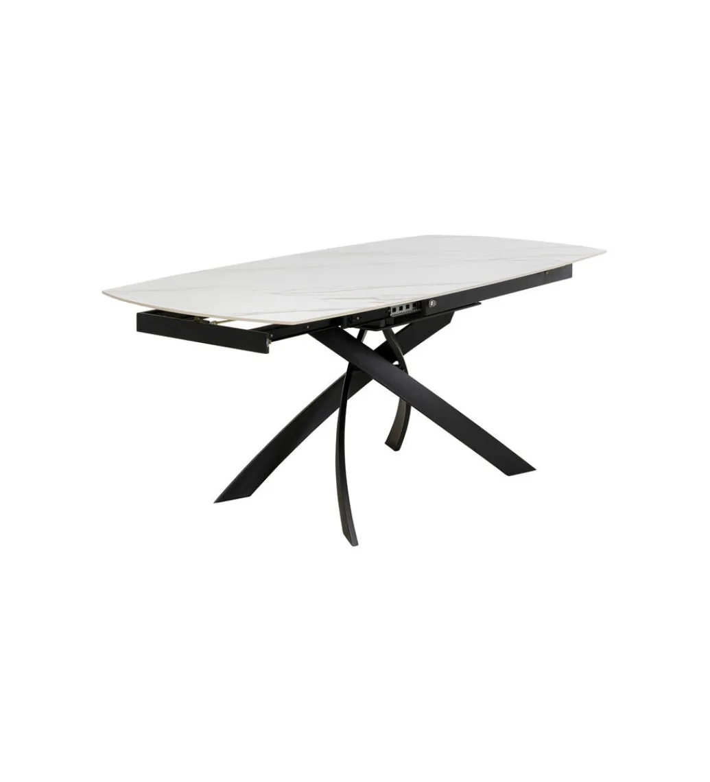 Stół rozkładany TWIST od 120 do 180 cm ceramika w optyce kamienia*KDesign Outlet
