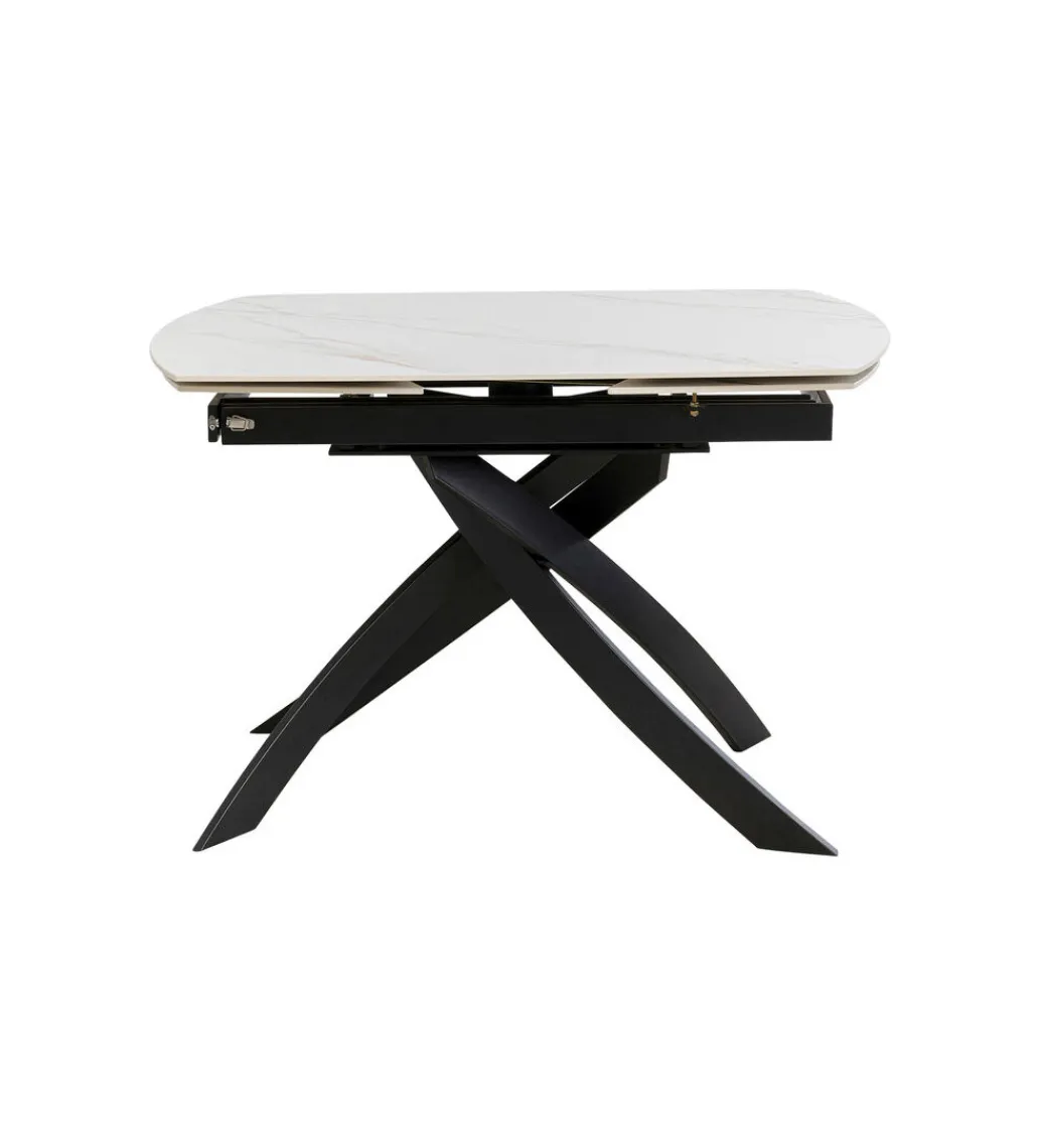 Stół rozkładany TWIST od 120 do 180 cm ceramika w optyce kamienia*KDesign Outlet