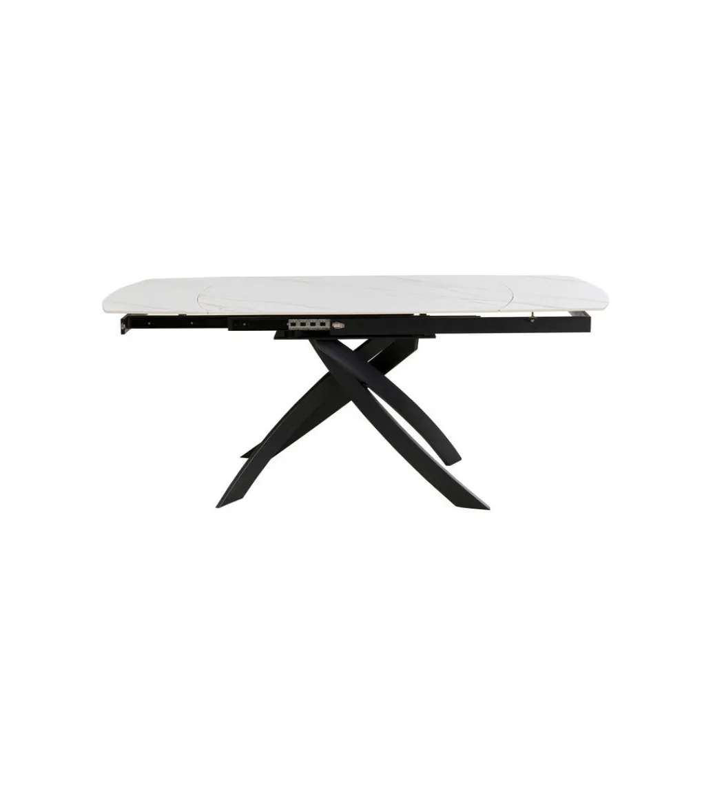 Stół rozkładany TWIST od 120 do 180 cm ceramika w optyce kamienia*KDesign Outlet
