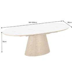Stół rozkładany UNIQUE od 160 do 200 cm ceramiczny blat*Invicta Interior Online