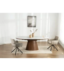 Stół rozkładany UNIQUE od 160 do 200 cm naturalny ceramiczny blat*Invicta Interior Sale