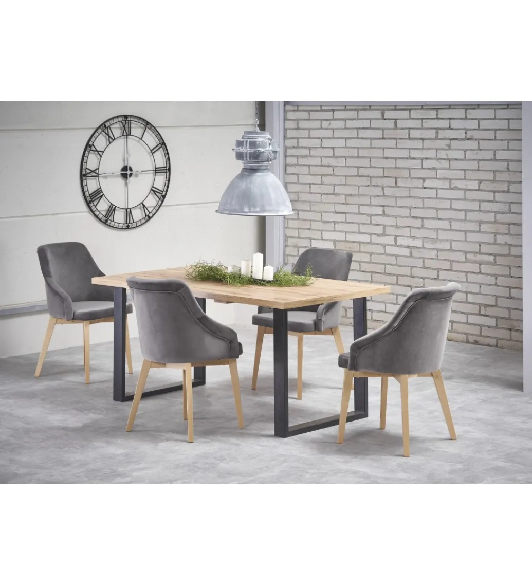 Stół rozkładany VENOM 160 cm - 210 cm w kolorze dąb wotan*Halmar Discount