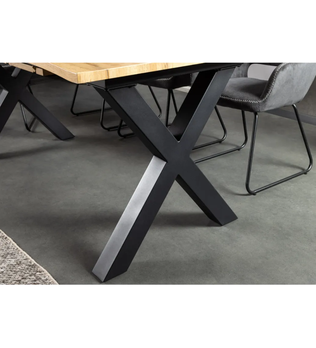 Stół rozkładany WILD 180-220 cm wygląd naturalnego dębu dzikiego rozkładany*Invicta Interior New