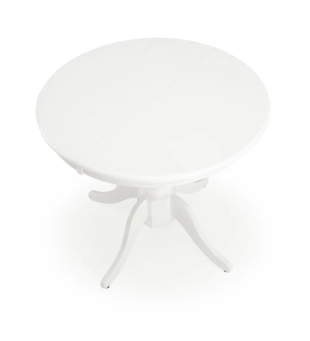 Stół rozkładany WILLIAM 90 cm - 124 cm biały*Halmar