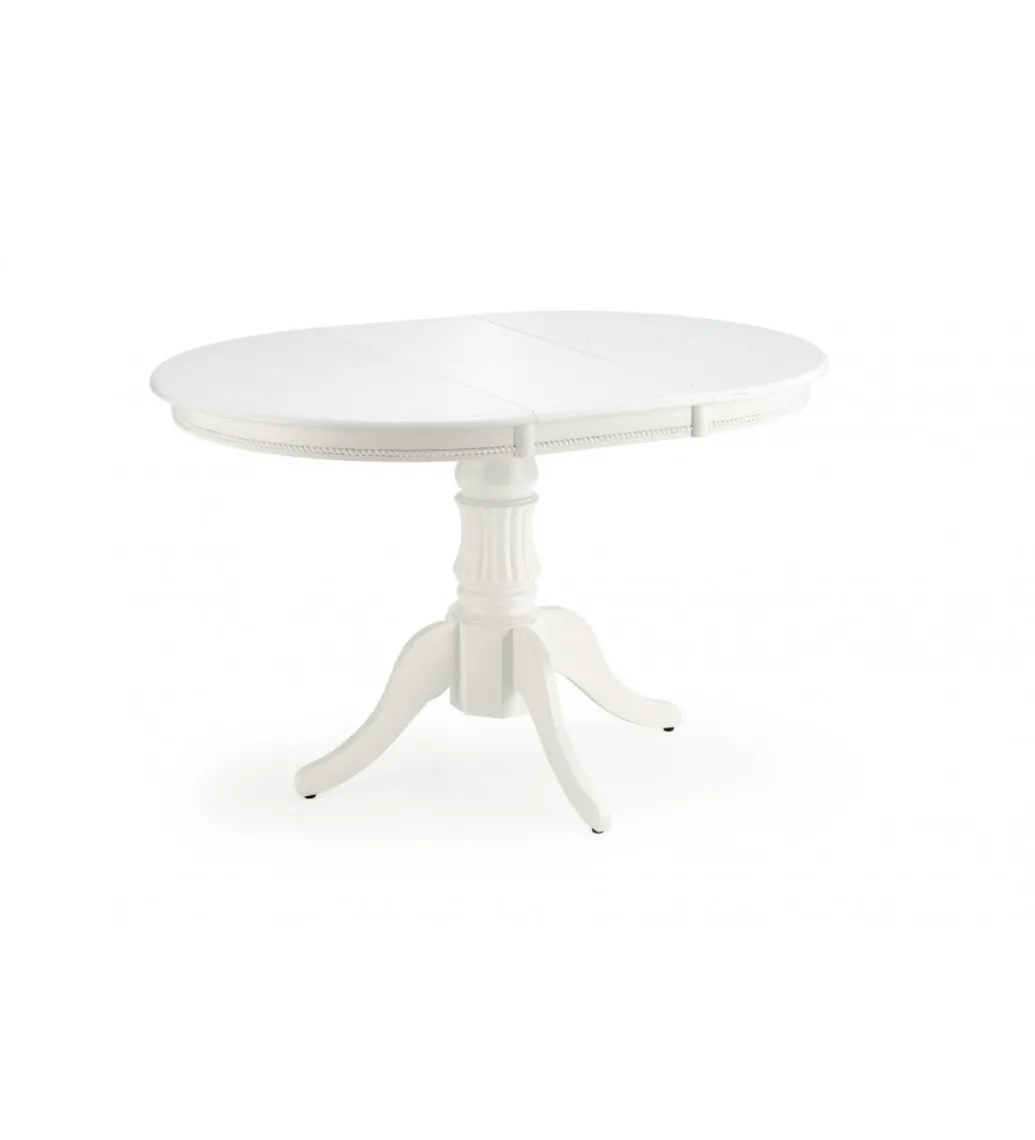 Stół rozkładany WILLIAM 90 cm - 124 cm biały*Halmar