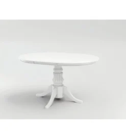 Stół rozkładany WILLIAM 90 cm - 124 cm biały*Halmar