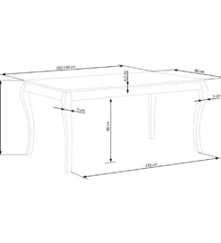 Stół rozkładany WINDSOR 160 cm - 240 cm w kolorze dąb ciemny*Halmar Discount