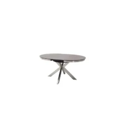 Stół rozkładany WINNIPEG 120 cm - 160 cm antracytowo srebrny*MCA Outlet