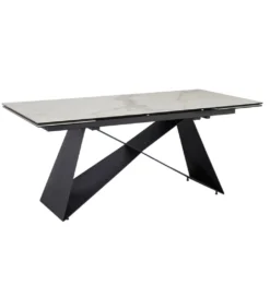 Stół rozkładany WOHNLING od 180 od 260 cm ceramika w optyce marmuru nogi X*WOHNLING, GERMANY Sale
