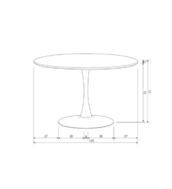 Stół SAMMY 120 cm czarny*WOOOD Sale