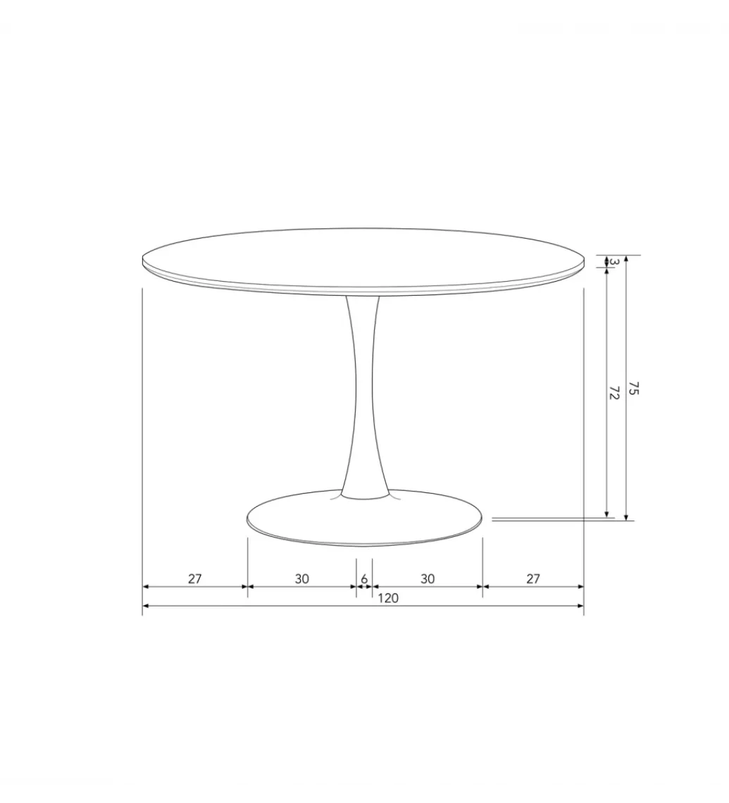 Stół SAMMY 120 cm czarny*WOOOD Sale