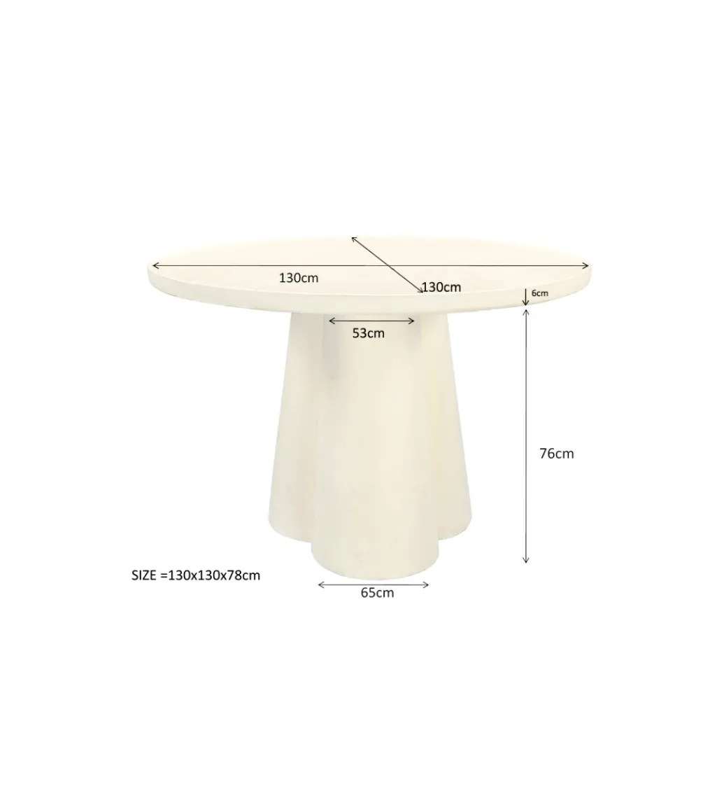 Stół SANDI 130 cm kremowy*LF-Design Best