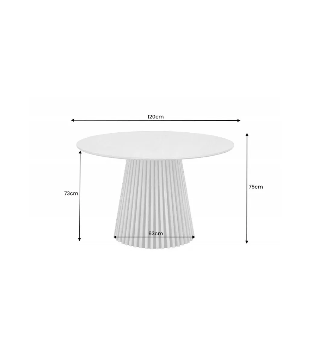 Stół SANZA 120 cm w optyce dąb ciemny*Invicta Interior New