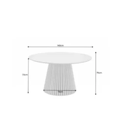Stół SANZA 140 cm w optyce dębu*Invicta Interior Best