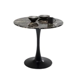 Stół SCHICKERIA 80 cm efekt czarnego marmuru*KARE New