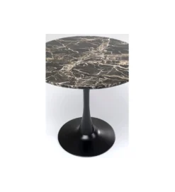 Stół SCHICKERIA 80 cm efekt czarnego marmuru*KARE New
