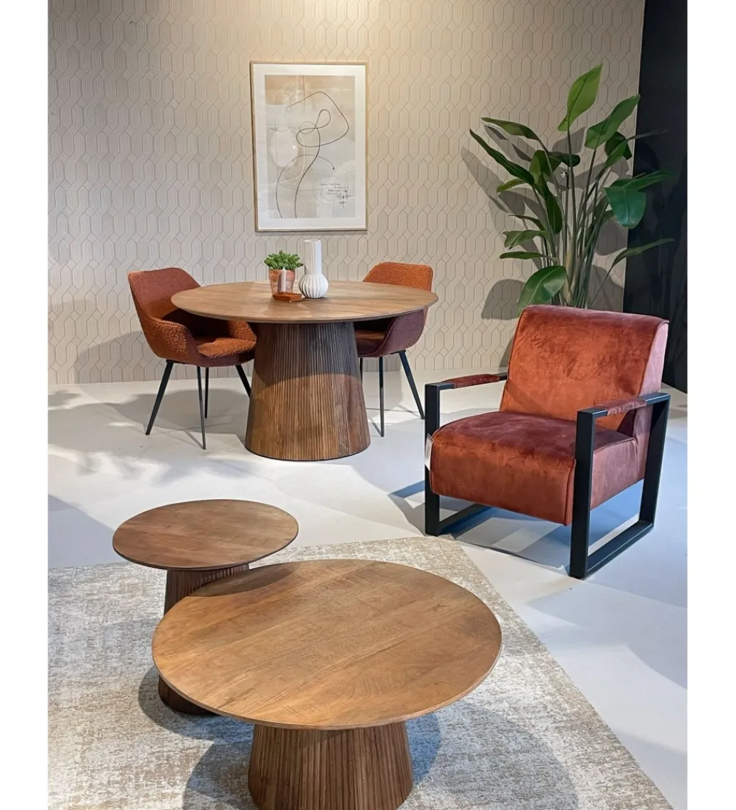Stół SELVETOR 130 cm drewno mango*LF-Design Best