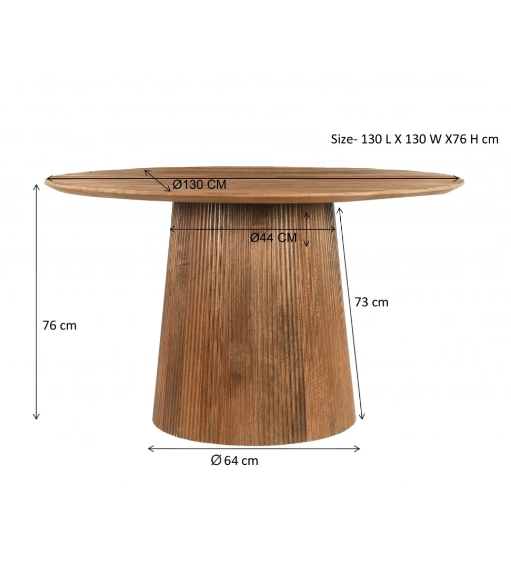 Stół SELVETOR 130 cm drewno mango*LF-Design Best