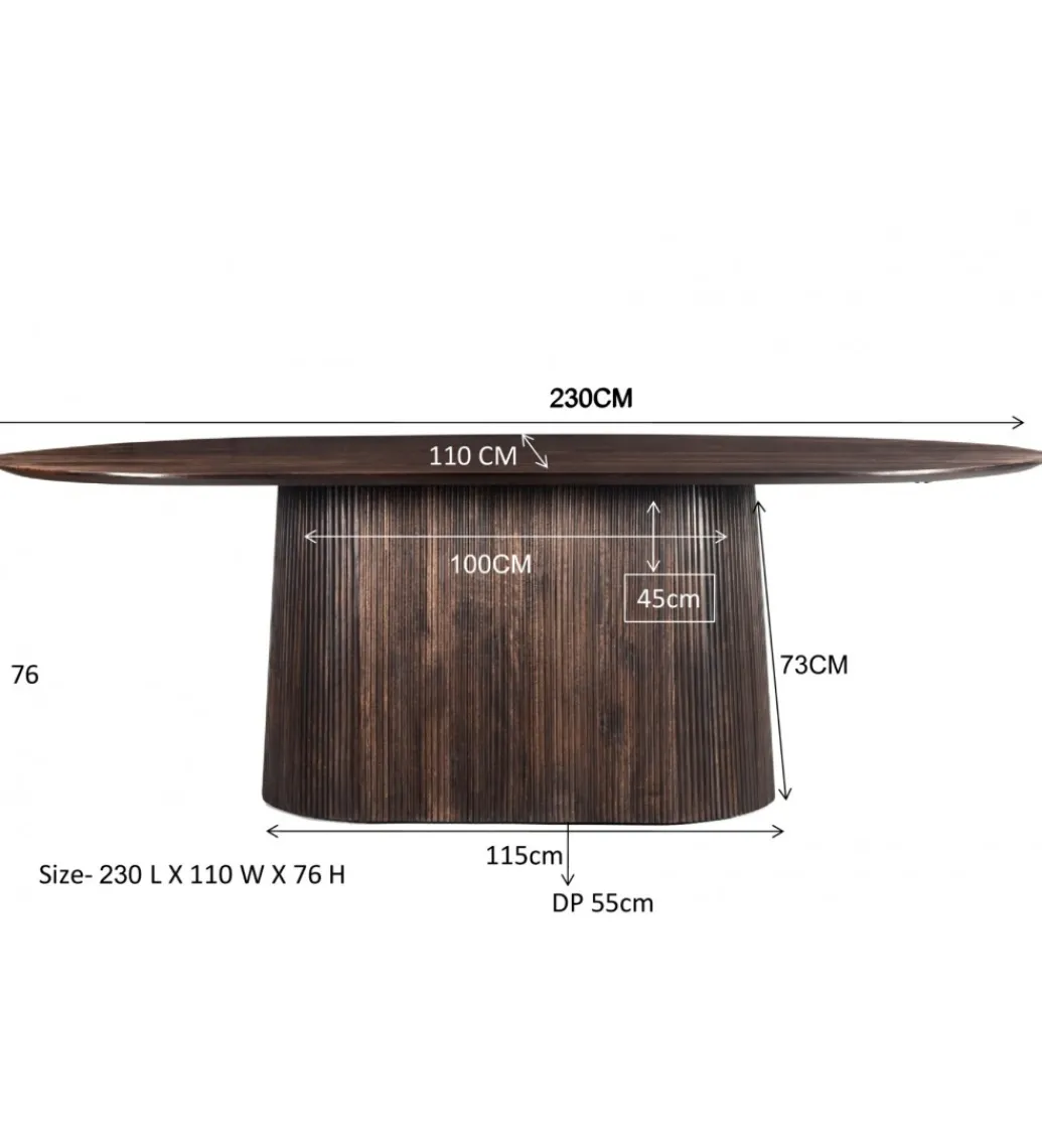 Stół SELVETOR 230 cm drewno mango w kolorze orzecha*LF-Design Sale