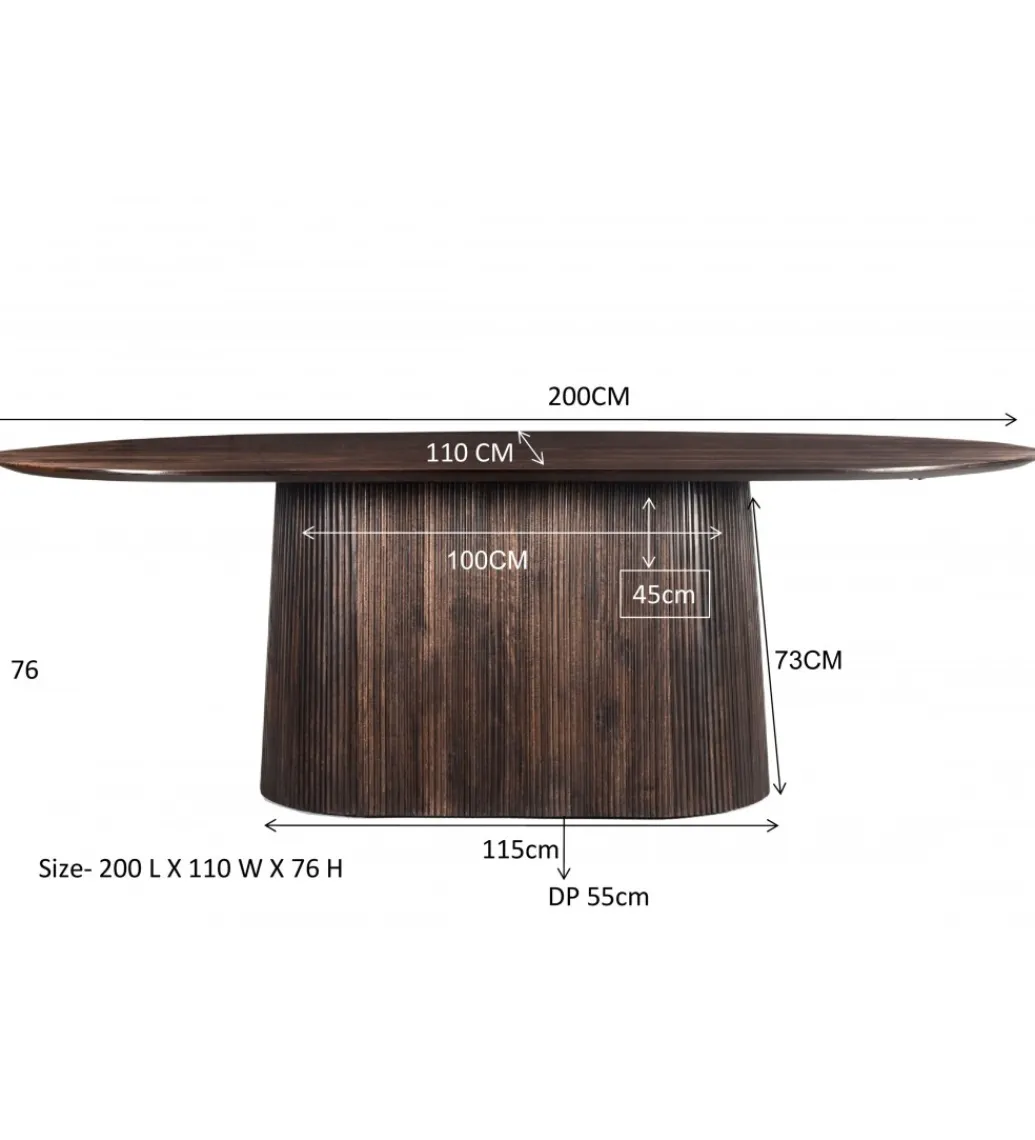 Stół SELVETOR 200 cm w kolorze orzecha*LF-Design