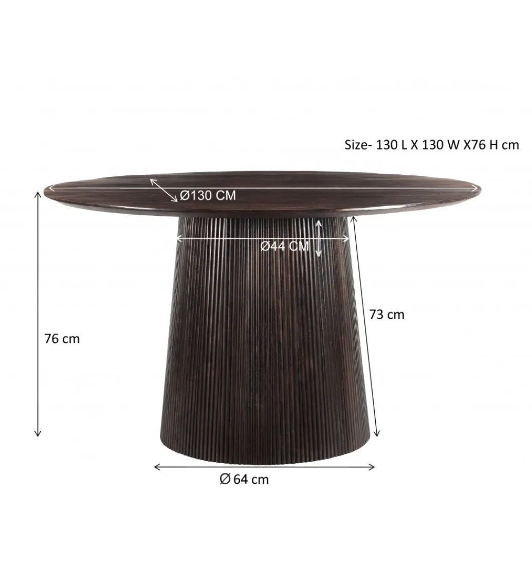 Stół SELVETOR 130 cm w kolorze orzecha*LF-Design Best
