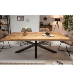 Stół SPIDER Galaxy 200 cm craft drewno mango na nogach pająk krzyżak*Invicta Interior Discount