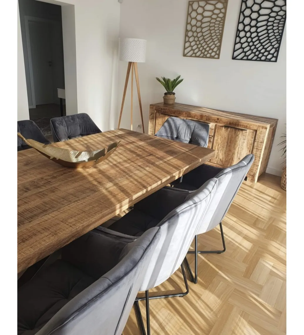 Stół SPIDER Galaxy 200 cm craft drewno mango na nogach pająk krzyżak*Invicta Interior Discount