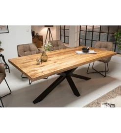 Stół SPIDER Galaxy 180 cm drewno Mango na nogach pająk krzyżak*Invicta Interior Clearance