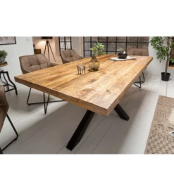 Stół SPIDER Galaxy 180 cm drewno Mango na nogach pająk krzyżak*Invicta Interior Clearance