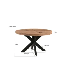 Stół STUDY 120 cm drewno mango*LF-Design Online