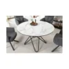 Stół TARANTO 120 cm ceramika w optyce białego marmuru*Invicta Interior Hot