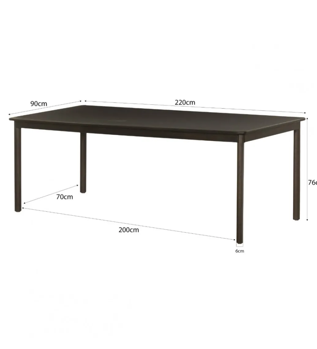 Stół TOBAGO 220 cm czarny*LF-Design New