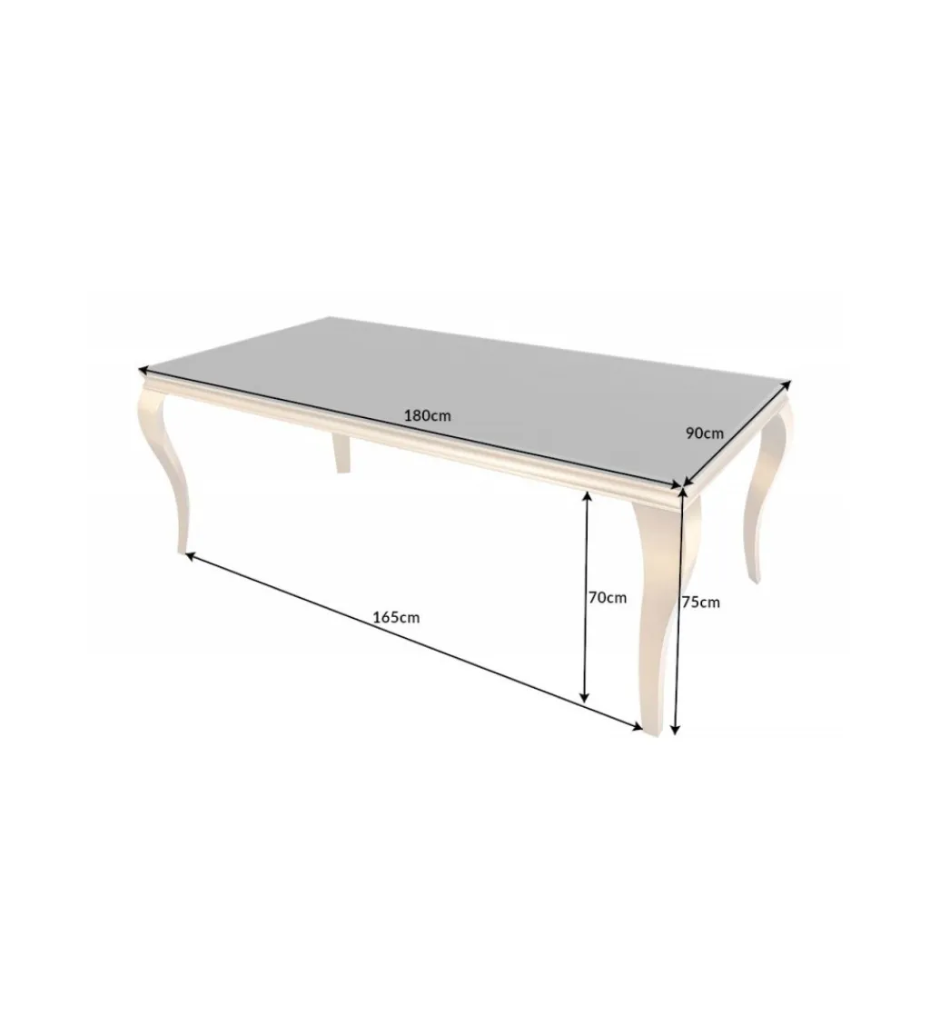 Stół TRENTINO Modern Barock 200 cm czarny*Invicta Interior