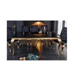 Stół TRENTINO Modern Barock 200 cm czarny*Invicta Interior