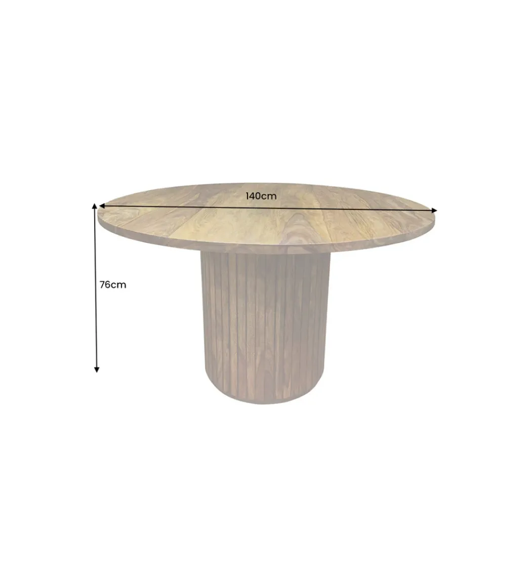 Stół TRES CHIC 120 cm drewno sheesham naturalny*Invicta Interior Online