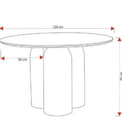 Stół UKAPI 120 cm drewno mango*Exclusivas New