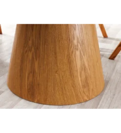 Stół UNIQUE 120 cm drewno dębowe blat ceramika w optyce białego marmuru*Invicta Interior Sale