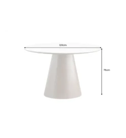 Stół UNIQUE 120 cm drewno orzecha biały ceramiczny blat*Invicta Interior Hot