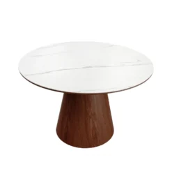 Stół UNIQUE 120 cm drewno orzecha biały ceramiczny blat*Invicta Interior Hot