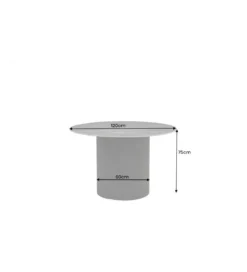 Stół UNIQUE 120 cm okrągły ceramiczny blat efekt czarny marmur*Invicta Interior Best