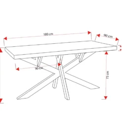 Stół USHE 180 cm drewno akacja*Exclusivas Hot